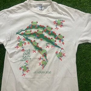 VINTAGE St. Louis Zoo Frogs T Shirt Size Medium